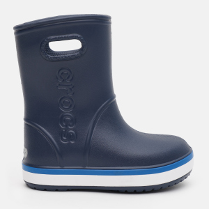 Гумові чоботи Crocs Kids Crocband Rain Boot K 205827-4KB-C10 27-28 Темно-сині (191448389694) краща модель в Чернівцях