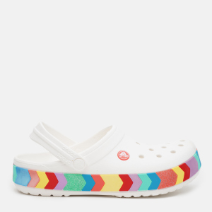 Кроксы Crocs Crocband Chevron Beaded Clog Kids 207007-100-J6 37 White (0191448701717) рейтинг