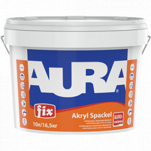 Акриловая финишная шпатлёвка для внутренних работ Aura Fix Akryl Spaсkel 16.5кг белая ТОП в Черновцах