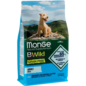 Сухой корм Monge Dog Bwild Gr.Free Mini анчоус 2.5 кг (8009470004725) в Черновцах