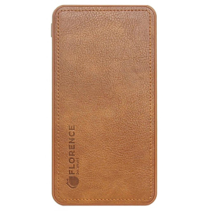 Батарея універсальна Florence LEATHER Li-Pol 10000mAh Brown (FL-3024-N) в Чернівцях