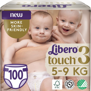 Подгузники Libero Touch 3 5-9 кг одноразовые 100 шт (7322541301662)