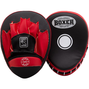 Лапи боксерські гнуті Boxer Чорно-червоні (2011-01R) в Чернівцях