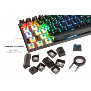 Клавиатура Motospeed CK62 Outemu Blue (mtck62bmb) Black USB (mtck62bmb) ТОП в Черновцах