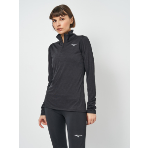 Спортивна кофта Mizuno Impulse Core LS HZ J2GA171609 S Чорна (5059431209723) краща модель в Чернівцях