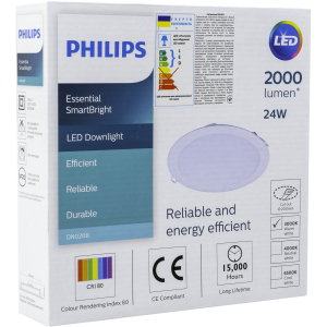 хороша модель Стельовий світильник Philips DN020B 24W 3000К 220-240W (911401715722)