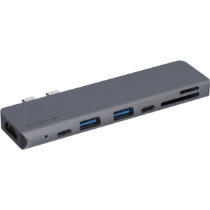 USB-хаб адаптер Ailink Aluminium 7 в 1 USB-C 4K HDMI краща модель в Чернівцях