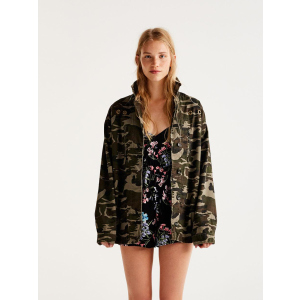 Джинсова куртка Pull &amp; Bear XAZ134035DLCH L Хакі (DD8000002747110) ТОП в Чернівцях