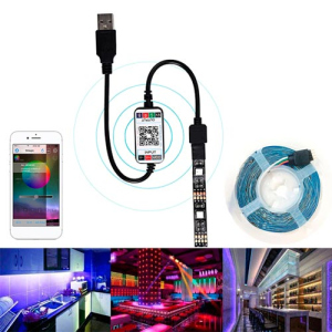 USB LED RGB лента подсветки телевизора с Bluetooth управлением 2 метра лучшая модель в Черновцах