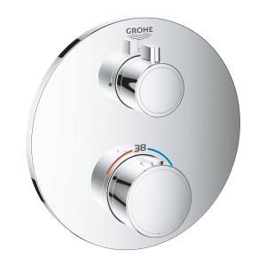 Внешняя часть смесителя без скрытой части GROHE GROHTHERM хром латунь 158мм 24075000 лучшая модель в Черновцах