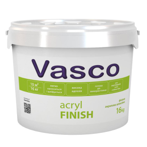 Шпаклівка акрилова для внутрішніх робіт Vasco Acryl Finish 16кг ТОП в Чернівцях