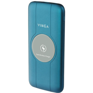 УМБ Vinga Wireless QC3.0 PD Soft Touch 10000 mAh Blue (BTPB3510WLROBL) ТОП в Чернівцях