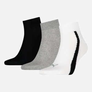 Набір шкарпеток Puma Unisex Lifestyle Quarter Socks 3 pack 90795202 43/46 3 пари White/Grey/Black (8720245031028) краща модель в Чернівцях