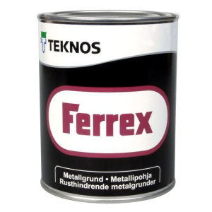 Антикорозійна фарба для металу Teknos Ferrex, Червоний, 1 л