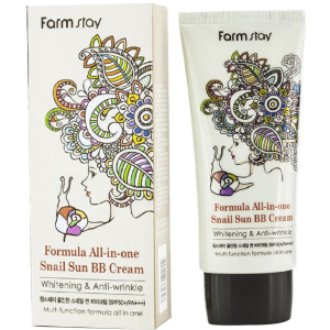 Багатофункціональний ББ-крем Farmstay Formula All-In-One Snail Sun BB Cream SPF50+ PA+++ з екстрактом равлика 50 г (8809297384303) ТОП в Чернівцях