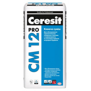 Клеящая смесь для напольных плит и керамогранита Ceresit CM 12 pro 27кг в Черновцах