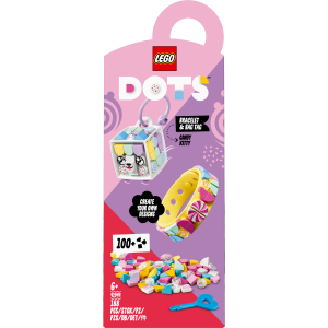 Конструктор LEGO DOTS «Сладкая кошка». Браслет и бирка для чемодана 188 деталей (41944) надежный