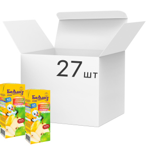 Упаковка соку Беллакт Яблучно-грушевого 200 мл х 27 шт (4814716000702) ТОП в Чернівцях