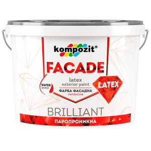 Краска фасадная Kompozit FACADE LATEX 14кг Матовая рейтинг