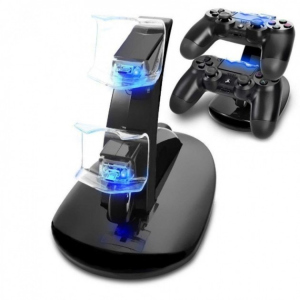 Двойная зарядная станция Dual USB Charging Stand для геймпадов PlayStation (PS4 / PS4 Slim / PS4 Pro) Dualshock 4 Черный Без Бренда лучшая модель в Черновцах