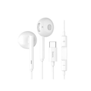 Наушники Hoco L10 Acoustic Type-C wired earphones with mic White ТОП в Черновцах