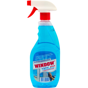 Упаковка для миття вікон Window Plus Синій (на основі нашатирного спирту) з розпилювачем 500 мл х 15 шт (4820167000424) в Чернівцях