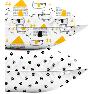 Набор наволочек Cosas Set Pillow Dog Yellow Paws 40х60 2 шт (4822052043721) лучшая модель в Черновцах