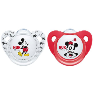 Пустушка Nuk Trend Disney Mickey від 0 до 6 місяців 2 шт Червона з білим (4008600313076) в Чернівцях