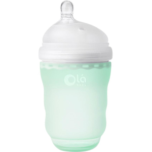 Дитяча силіконова антиколікова пляшечка Olababy GentleBottle Mint Бірюзовий 240 мл (80820) ТОП в Чернівцях