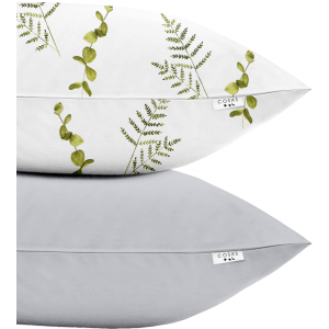 Наволочка складена Cosas FoliageGreen Grey 50x70 2шт (SetPillow_FoliageGreen_Grey_50x70) (4822052050415) надійний