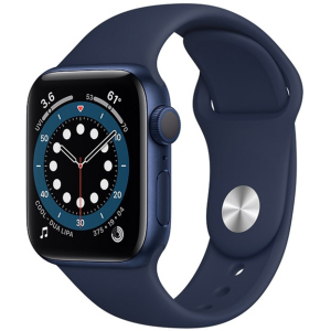 Смарт-часы Apple Watch Series 6 GPS 40mm Blue Aluminium Case with Deep Navy Sport Band (MG143UL/A) лучшая модель в Черновцах