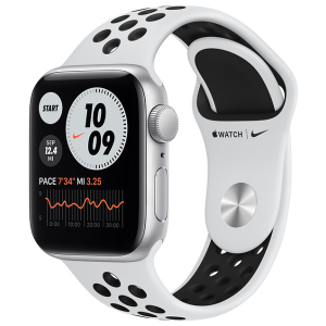 Смарт-часы Apple Watch SE Nike GPS 40mm Silver Aluminium Case with Pure Platinum/Black Nike Sport Band (MYYD2UL/A) ТОП в Чернівцях