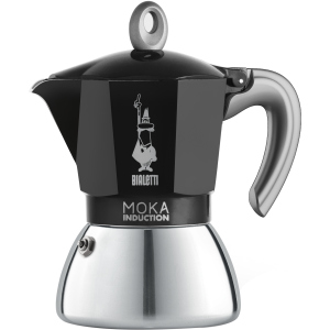 Гейзерная кофеварка Bialetti New Moka Induction на 6 чашки Черная (0006936) лучшая модель в Черновцах