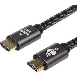 хороша модель Кабель Atcom HDMI-HDMI Premium VER 2.1 60 HZ 20 м Чорний (23720)