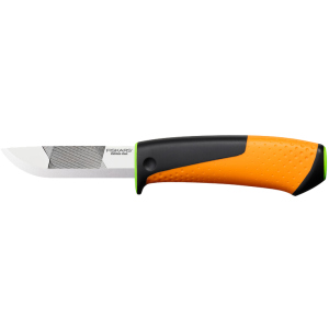 Нож для тяжелых работ Fiskars с точилом (1023619/156018) ТОП в Черновцах