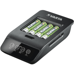 купити Зарядний пристрій Varta LCD Smart Charger+ EU 4x AA 2100 mAh Чорне