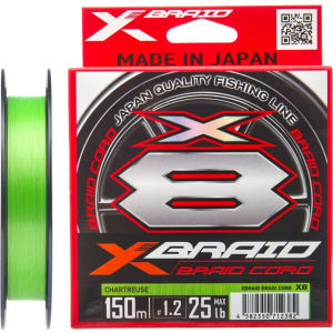 Шнур YGK X-Braid Braid Cord X8 150 м #0.6/0.128 мм 14lb/6.3 кг (55450359) ТОП в Черновцах