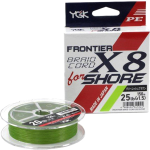 Шнур YGK Frontier Braid Cord X8 150 м (зелений) #0.8/0.148 мм Вага: 14lb/6.3 кг (55450295) ТОП в Чернівцях