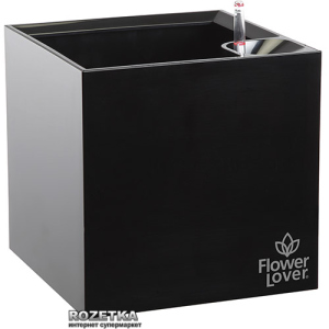 Розумний вазон Plastkon Flower Lover Cubico 21 x 21 x 21 см Чорний (8595096920506) ТОП в Чернівцях