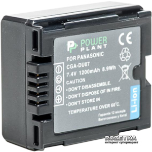 Акумулятор PowerPlant для Panasonic VW-VBD070, CGA-DU07 (4775341113394) краща модель в Чернівцях