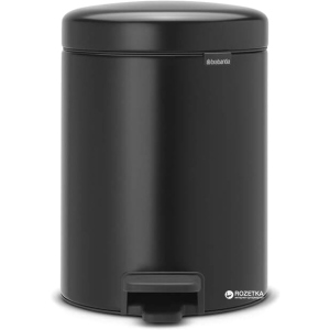 Відро для сміття Brabantia Pedal Bin 5 л Matt Black (112928) ТОП в Чернівцях