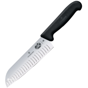 Професійний ніж Victorinox Fibrox Santoku 170 мм Black (5.2523.17) краща модель в Чернівцях