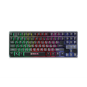 Клавиатура REAL-EL Gaming 8710 TKL Backlit USB Black ТОП в Черновцах