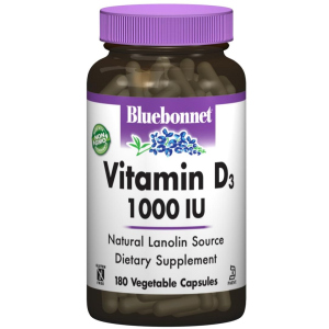 Вітаміни Bluebonnet Nutrition Вітамін D3 1000IU 180 гелевих капсул (743715003132) ТОП в Чернівцях