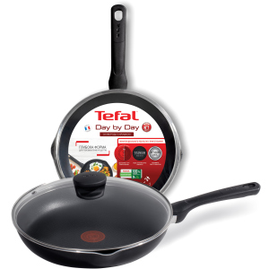 Сковорода Tefal Day by Day 24 см із кришкою (B5580SET) ТОП в Чернівцях