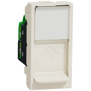 Розетка RJ45 1-модульна Schneider Electric Unica New Studio категорія 6 ​​UTP Бежева (NU341444) в Чернівцях