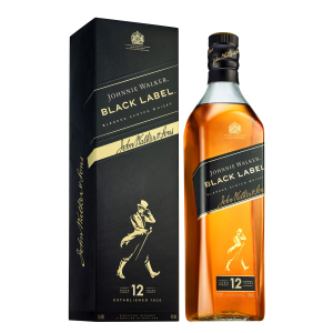 Виски Johnnie Walker Black label 12 лет выдержки 1 л 40% в подарочной упаковке (5000267023625) лучшая модель в Черновцах