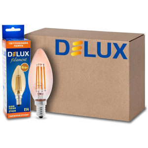 купити Світлодіодна лампа Delux BL37B 4W (410lm) 2700K 220V amber E14 filament (90017539) - 10 шт