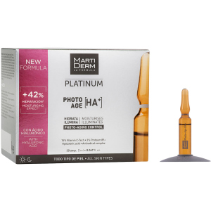 Ампули MartiDerm Platinum Photo-Age Ampollas HA+ 30 шт х 2 мл (8437000435440) краща модель в Чернівцях