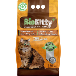 Наповнювач для котячого туалету BioKitty Super Premium White Бентонітовий комкуючий 8.4 кг (10 л)(8680659333531) в Чернівцях